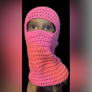 Pink Handmade Crochet Balaclava